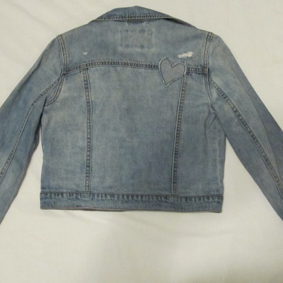 GAP Kids Disney distressed denim jacket xl - Picture 3 of 12